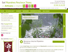 Tablet Screenshot of pepinieres-pescheux.com
